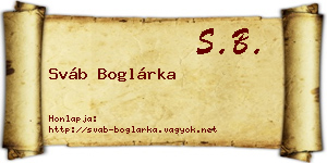 Sváb Boglárka névjegykártya
